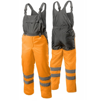 Ogrodniczki ostrzegawcze przeciwdeszczowe ocieplane pomarańczowe Högert L