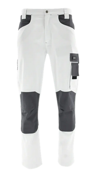 Spodnie Robocze do pasa Actiflex Białe Ochronne z Kieszeniami Sara r. 56-XL