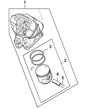 Cylinder z tłokiem pilarek Stihl MS 261