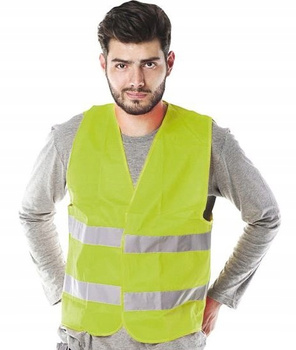 Kamizelka Ostrzegawcza z pasami odblaskowymi Na rzep Reis unisex rozmiar XL