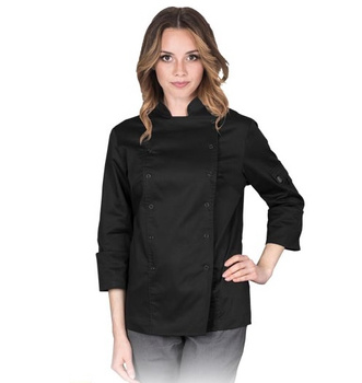 Bluza Kucharska Damska czarna do prac w hotelu restauracji REIS VOLTA-L r.S