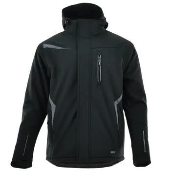 Kurtka zimowa Sara COMFORT WINTER długa ocieplana odblaski szaro-czarna S