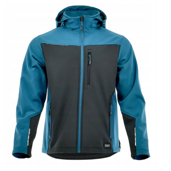 Kurtka Sara ComfortPlus Softshell wiatroodporna regulowana czarny-petrol XL