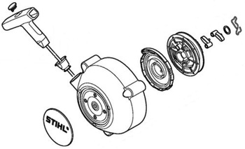 Rozrusznik kompletny opryskiwaczy spalinowych Stihl SR 430 SR 450