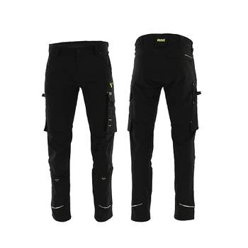 Spodnie Robocze do pasa Motionflex Sara 4-KIERUNKOWY STRETCH czarne r.56-XL