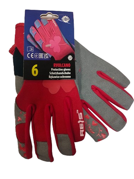 Rękawice Robocze dla kobiet ze skóry syntetycznej na rzep RVOLCANO r. 6-XS