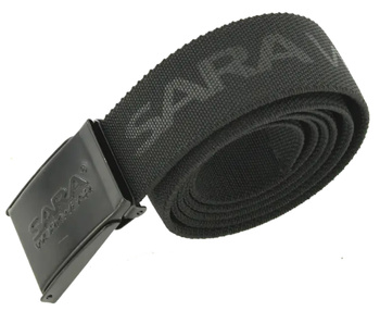 Elastyczny Pasek z metalową klamrą do spodni czarny SARA WORKWEAR