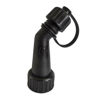 Lejek do kanistrów Tecomec czarny do bezpiecznego wlewania paliwa