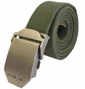 Pasek do spodni Ciemnozielony Mocny Canvas Metalowa Klamra Reis BELT-BOOM