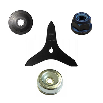 Tarcza tnąca Trójząb Nevada zestaw do kos z Tarczą talerzową Podkładką dociskową i Nakrętką samozabezpieczającą