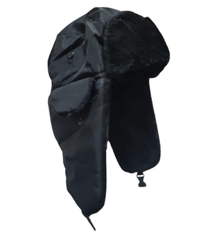 Czapka Zimowa Uszatka Ocieplana jesień/zima unisex czarna uniwersalna Reis