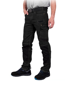 Długie Spodnie Robocze do pasa Reis Elastyczne Ochronne z Jeansu r. 2XL-58