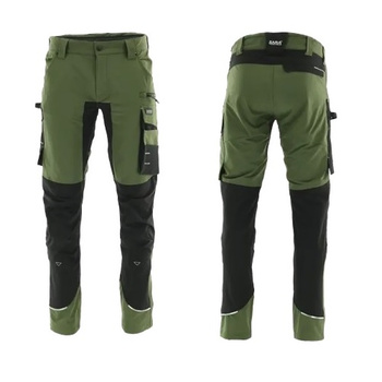 Spodnie Robocze Motionflex Sara 4-KIERUNKOWY STRETCH Oliwkowy + Czarny 54-L