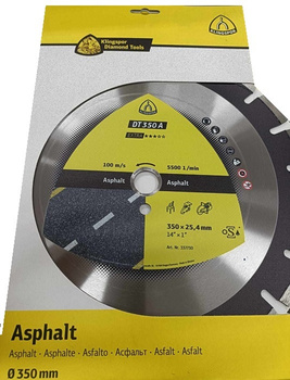 Tarcza diamentowa segmentowa do cięcia asfaltu 350x25,4mm Klingspor