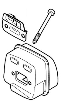 Tłumik wydechu spalin Stihl do pilarek MS 172 MS 182 MS 212