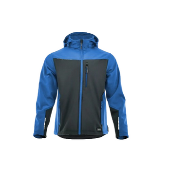 Kurtka Sara Comfort Softshell wiatroodporna regulowana szaro-niebieska XL