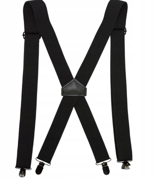 Szelki elastyczne do spodni roboczych czarne metalowe klamry BRACES Reis