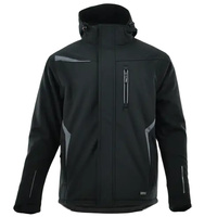 Kurtka zimowa Sara COMFORT WINTER długa ocieplana odblaski szaro-czarna XL