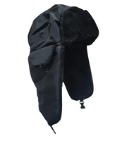 Czapka Zimowa Uszatka Ocieplana jesień/zima unisex czarna uniwersalna Reis