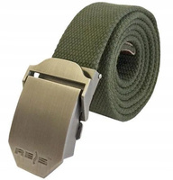 Pasek do spodni Ciemnozielony Mocny Canvas Metalowa Klamra Reis BELT-BOOM