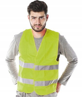 Kamizelka Ostrzegawcza z pasami odblaskowymi Na rzep Reis unisex rozmiar L