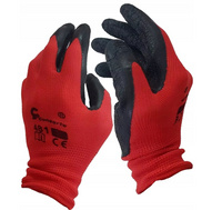 Rękawice robocze CONSORTE powlekane lateksem ze ściągaczem BHP r. 11-XXL